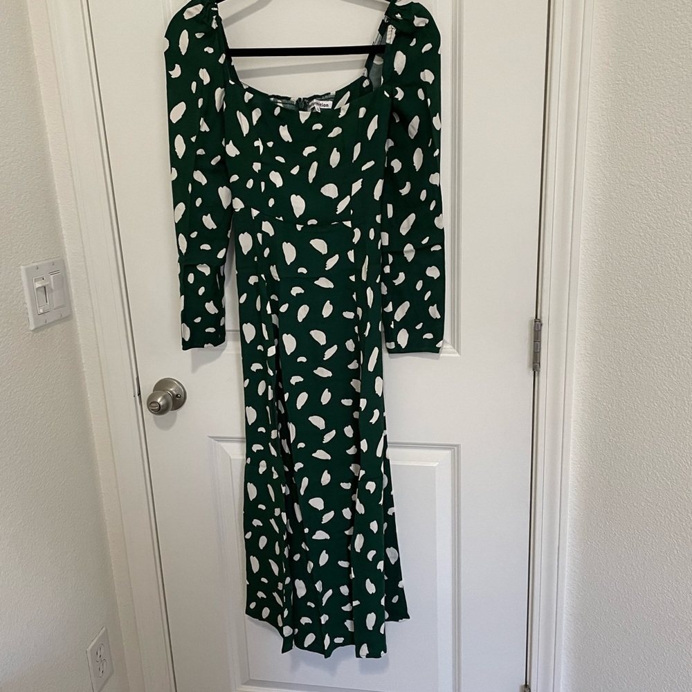 Reformation Sigmund Dress splatter 💚 - Picture 4 of 6